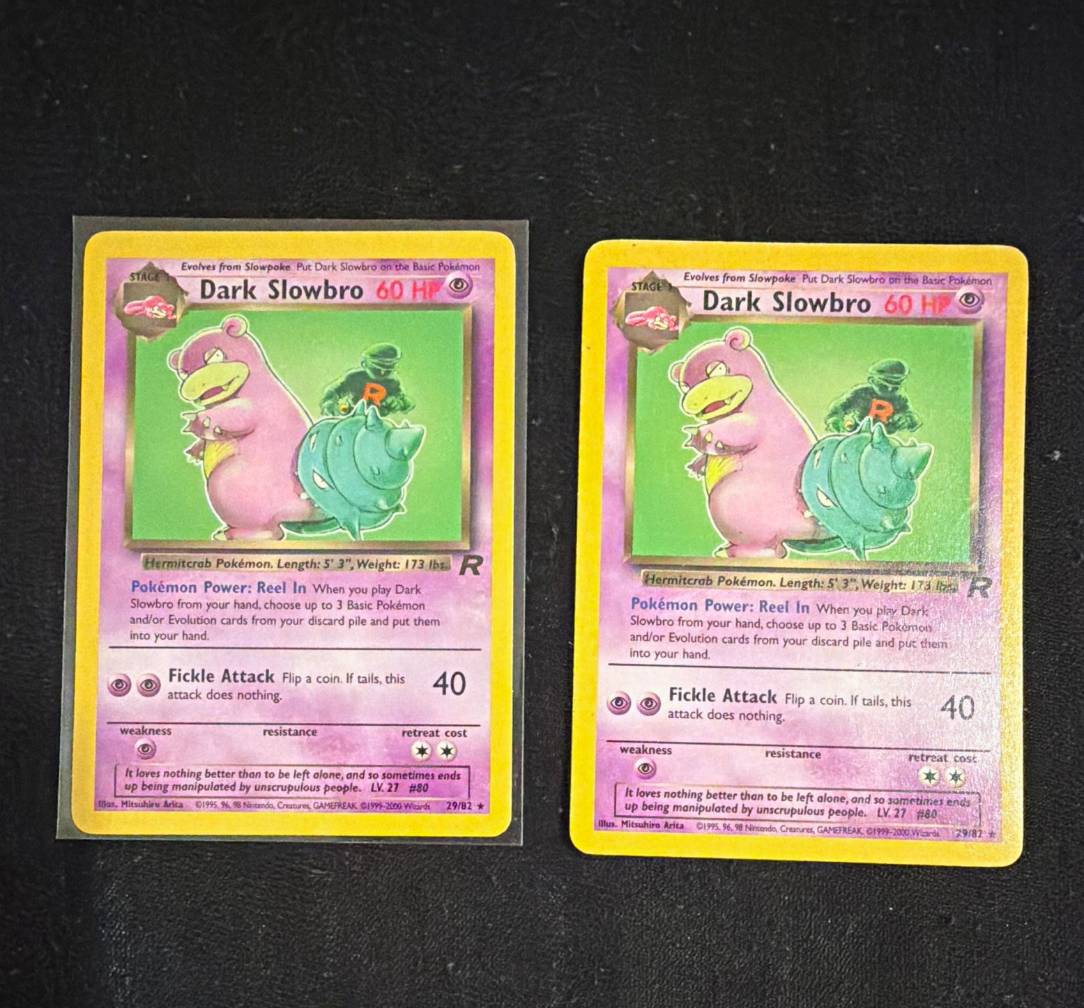 Pokemon TCG Team Rocket Dark Slowbro 29/82 Rare English 2 Cards WotC Pokemon TCG Team Rocket Dark Slowbro 29/82 Rare English 2 Cards WotC