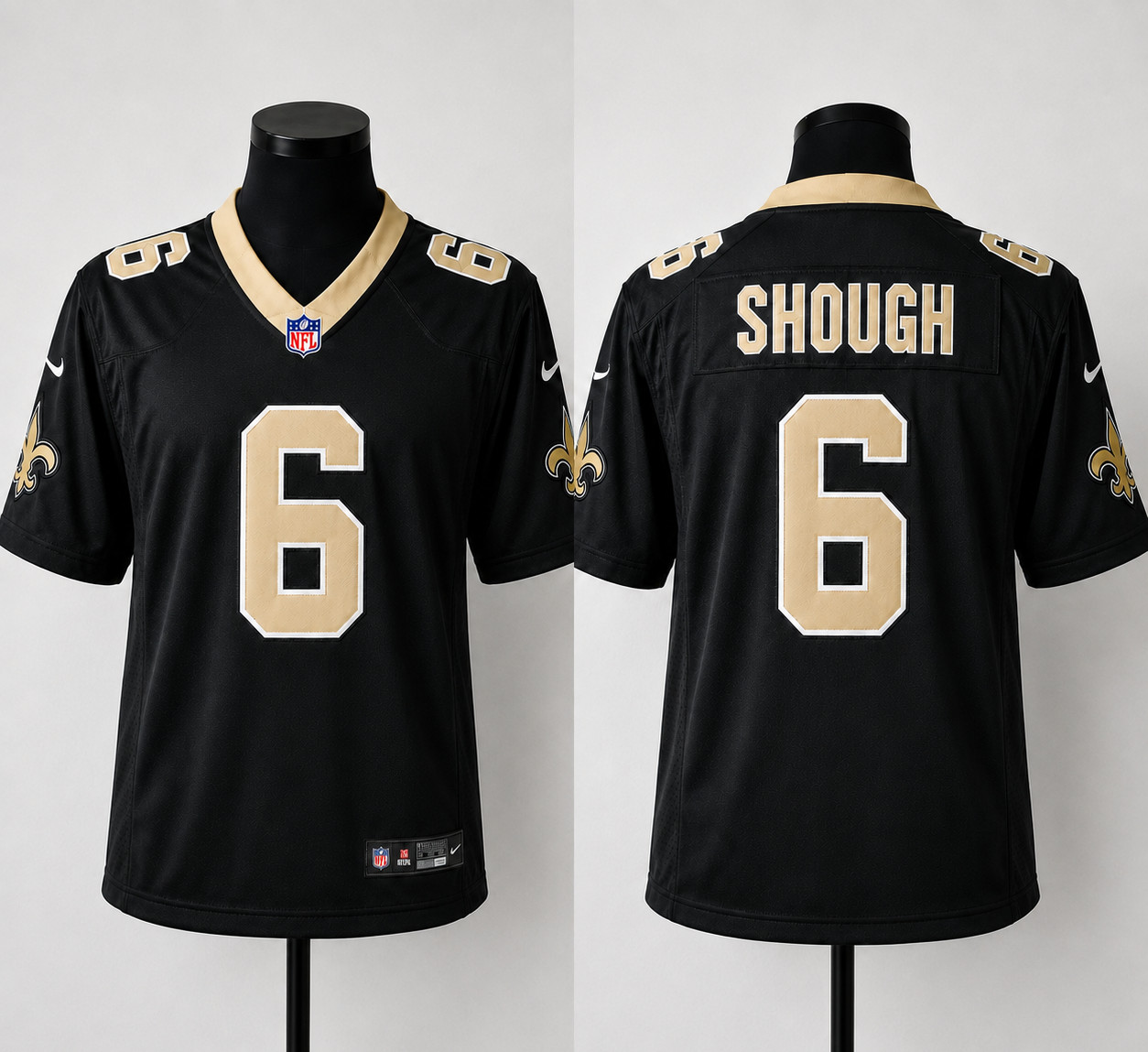 New Orleans Saints Tyler Shough Black Vapor Untouchable Limited Jersey