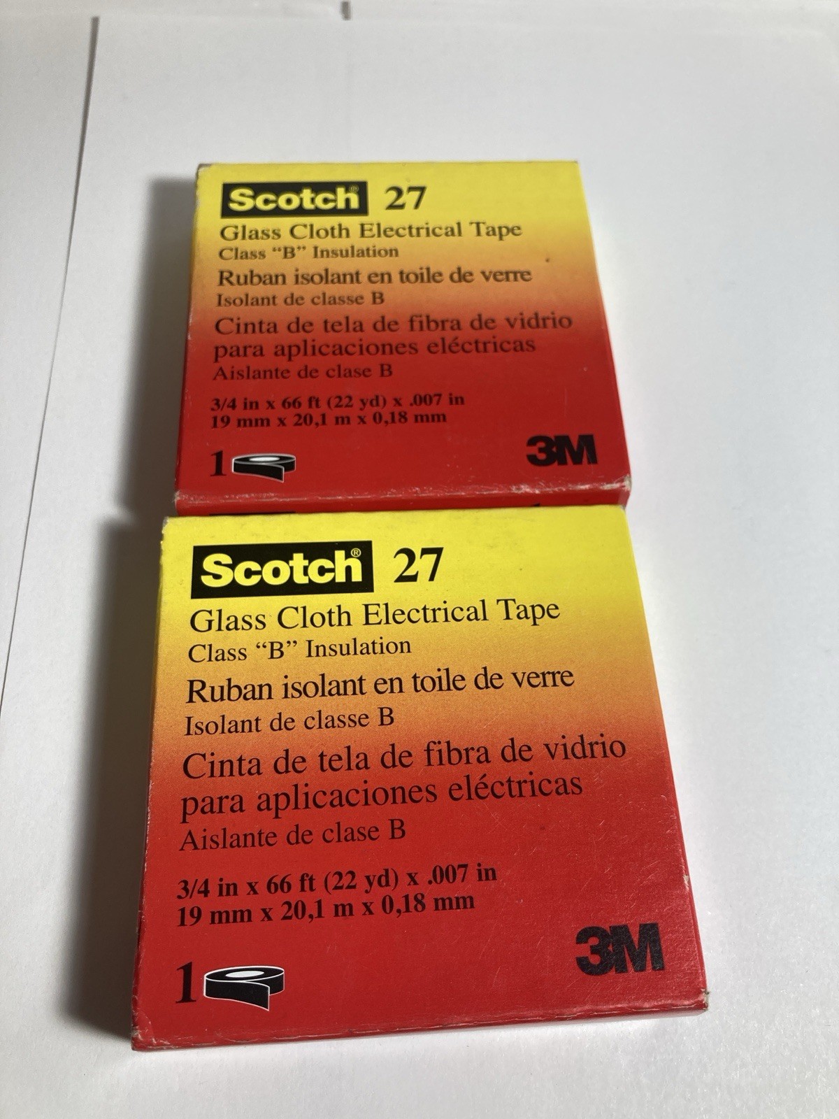 3M Scotch 27 3/4” x 66ft Electrical Tape Lot of 2