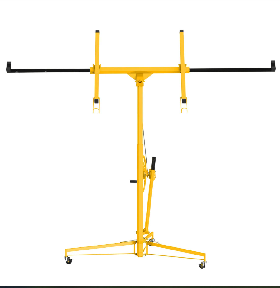 Garvee 11FT Drywall Lift, 150LB Capacity Sheetrock Hoist, 360° Swivel, 60° Tilt