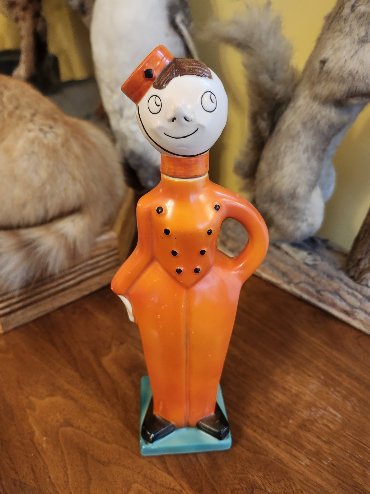 Extremely Rare Art Deco Goebel Bell Boy Decanter W. Germany Good Condition 