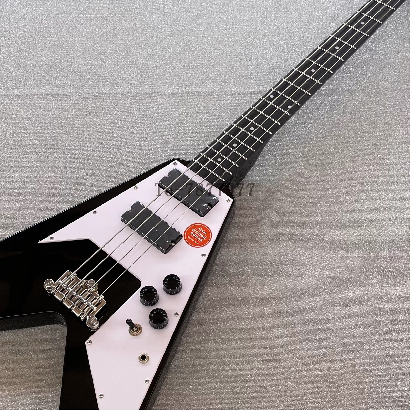 4 String Solid Electric Bass Guitar Stainless Rounded Fret Edge Black No lOGO 4 String Solid Electric Bass Guitar Stainless Rounded Fret Edge Black No lOGO