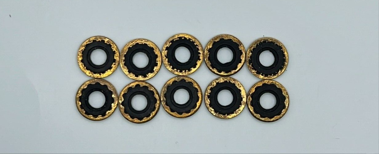 Brass Oxygen Regulator Washer With Rubber Ring - Pack Of 10