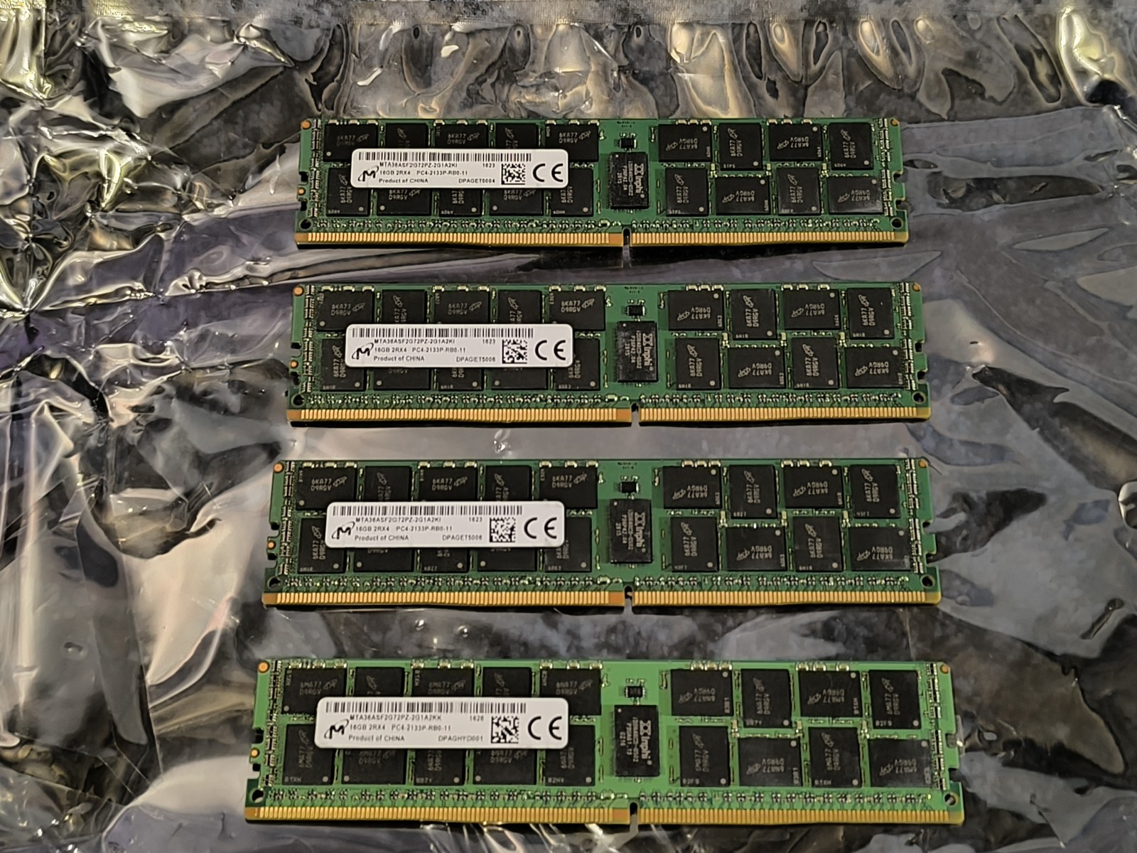 Micron 64GB 4x16GB DDR4 SDRAM DIMM PC4-2133P 288-Pin ECC Reg Memory Used Micron 64GB 4x16GB DDR4 SDRAM DIMM PC4-2133P 288-Pin ECC Reg Memory Used