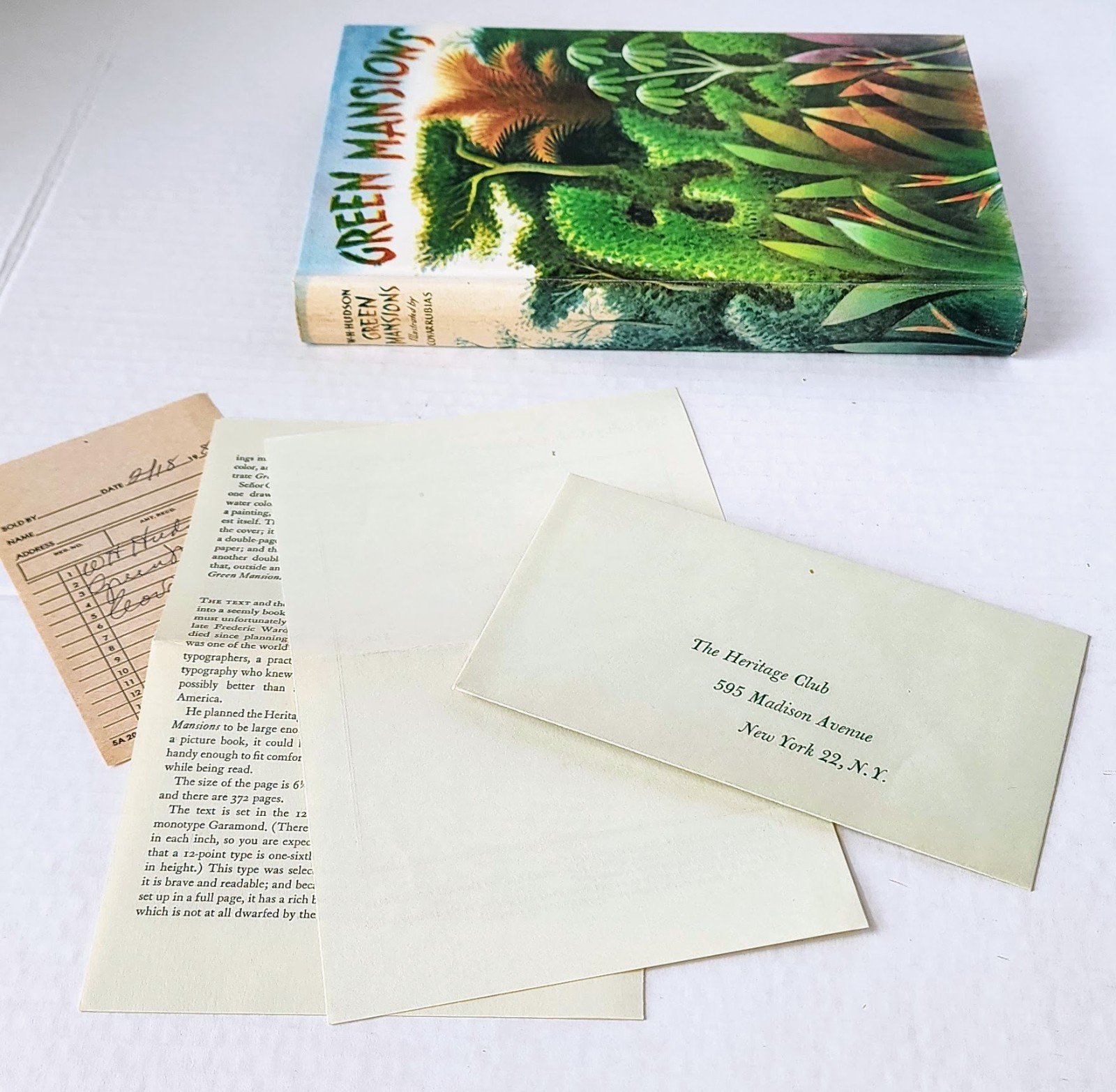 Green Mansions W H Hudson Heritage Press Covarrubias Illustrated Slipcase