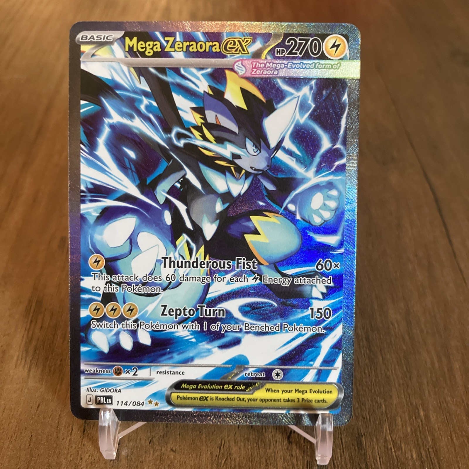 2026 Pokemon Pitch Black - Basic #114/084 SIR - MEGA ZERAORA EX 2026 Pokemon Pitch Black - Basic #114/084 SIR - MEGA ZERAORA EX