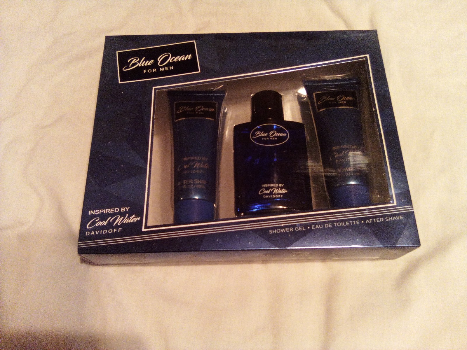 Blue Ocean For Men 3‑Piece Grooming Gift Set – Eau de Toilette, Shower Gel 