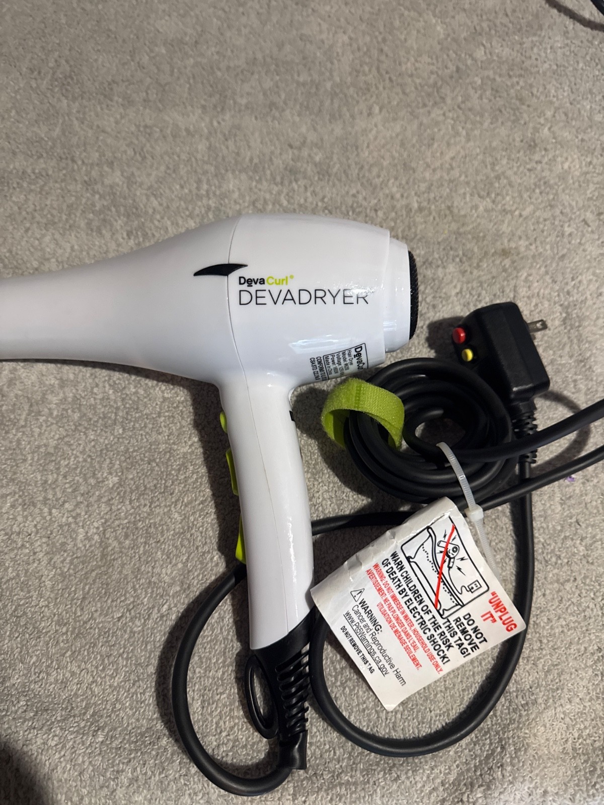 DevaCurl DevaDryer Ionic Hair Dryer 1600W Model 6250
