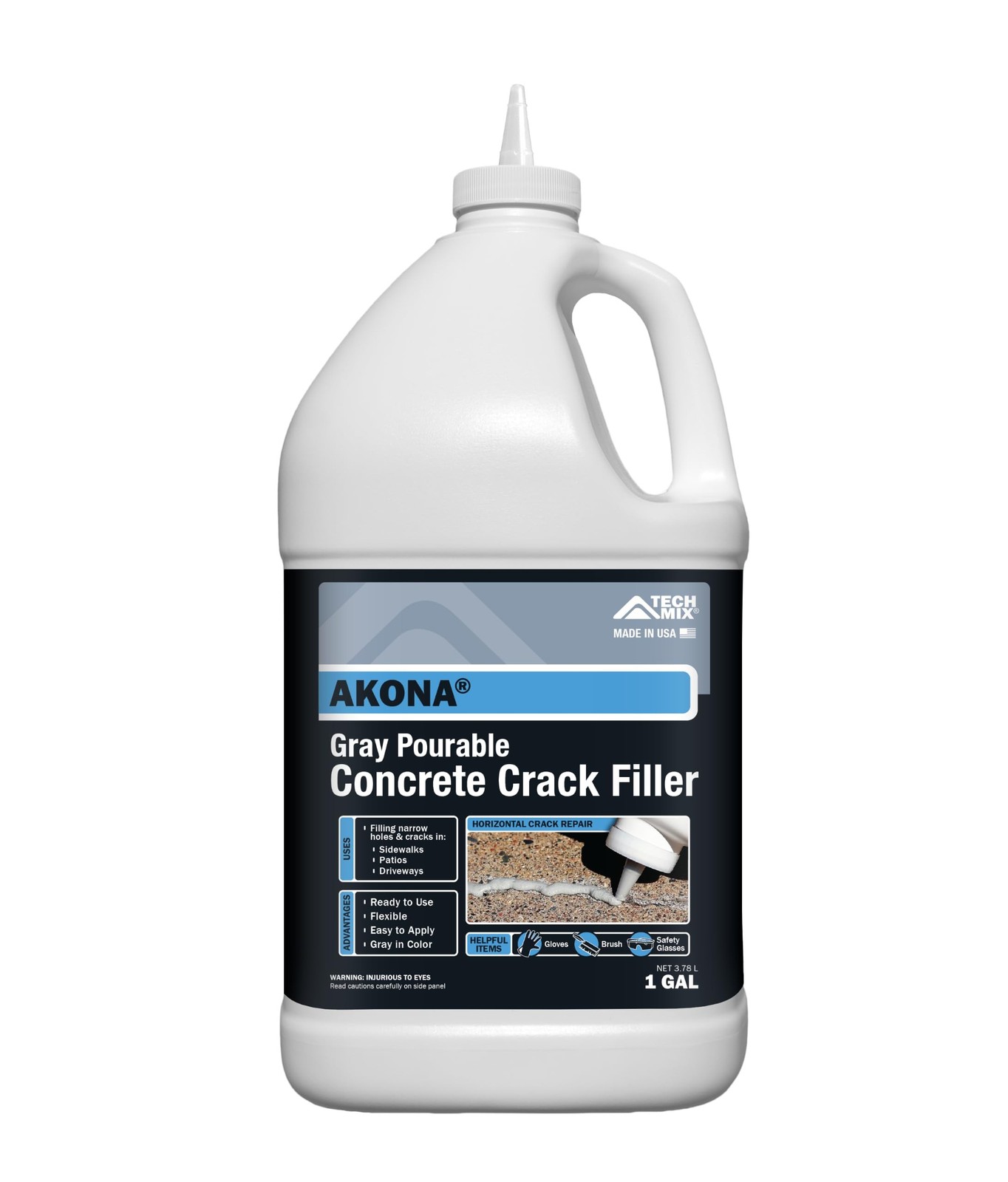 Akona Gray Pourable Concrete Crack Filler, 1 Gallon Akona Gray Pourable Concrete Crack Filler, 1 Gallon