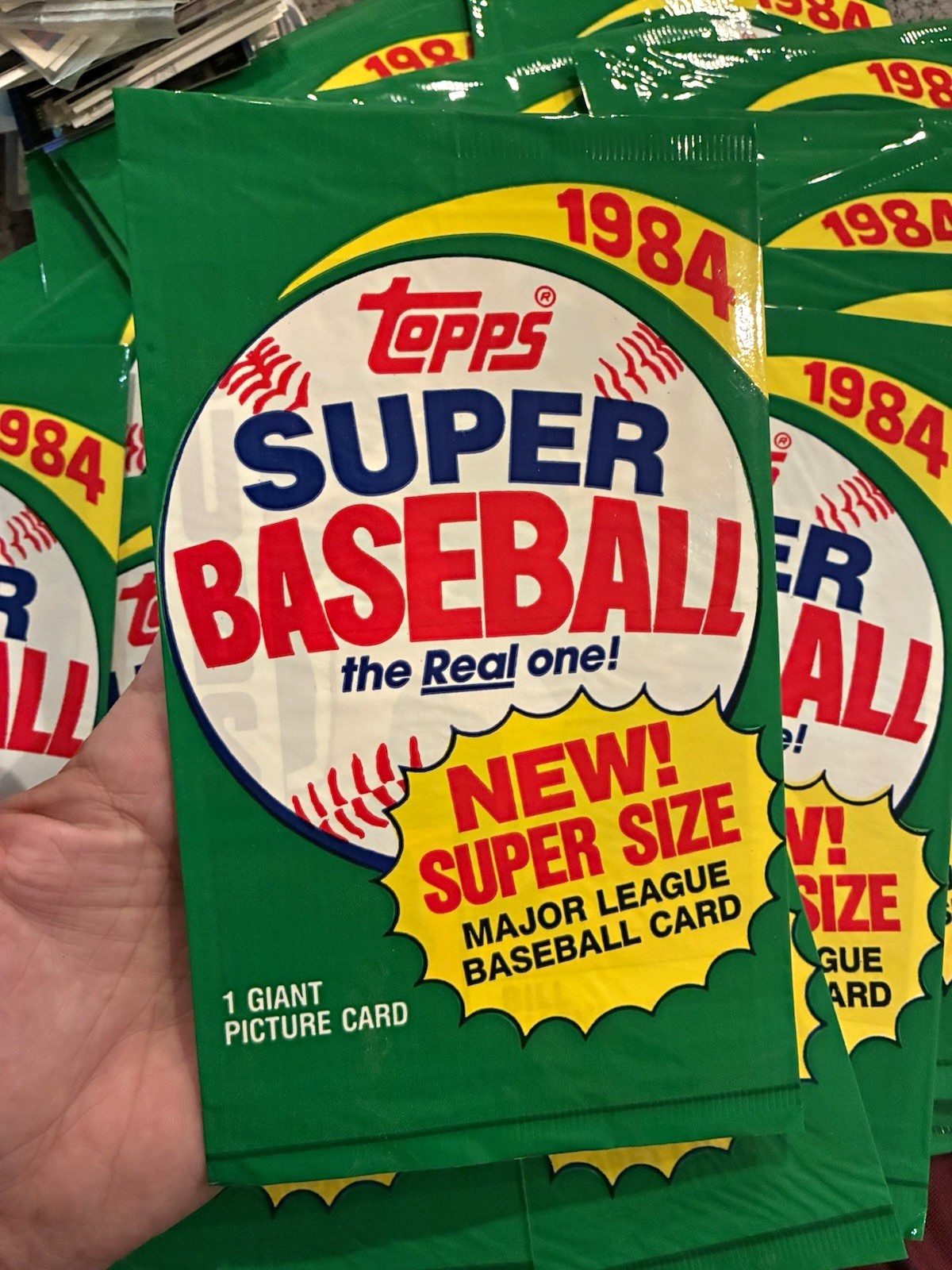 1984 Topps Super Baseball Sealed Pack Jumbo Oversized MLB Card - ONE PACK 1984 Topps Super Baseball Sealed Pack Jumbo Oversized MLB Card - ONE PACK