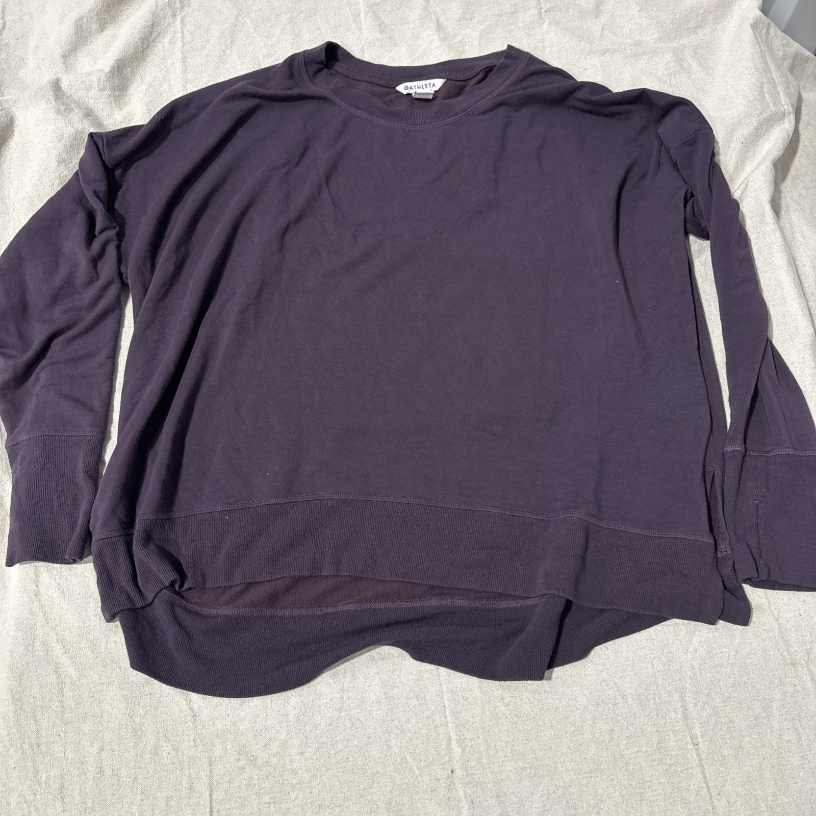 ATHLETA Coaster Luxe Recover Sweatshirt Women\'s Size 2X Plum Purple