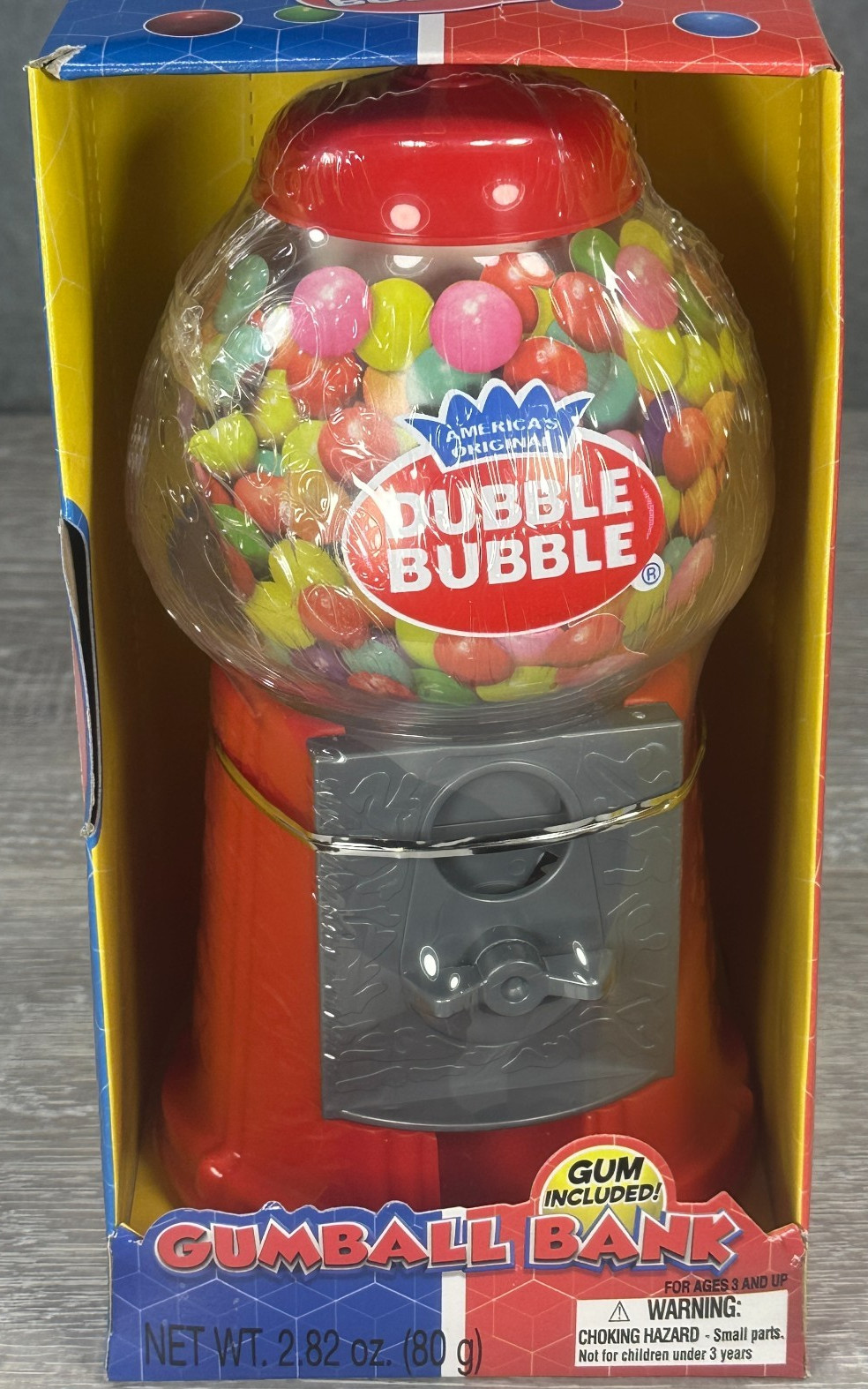 DUBBLE BUBBLE VTG Style Gumball Bank Machine for Kids – Sealed w/ 35pc Gum Balls