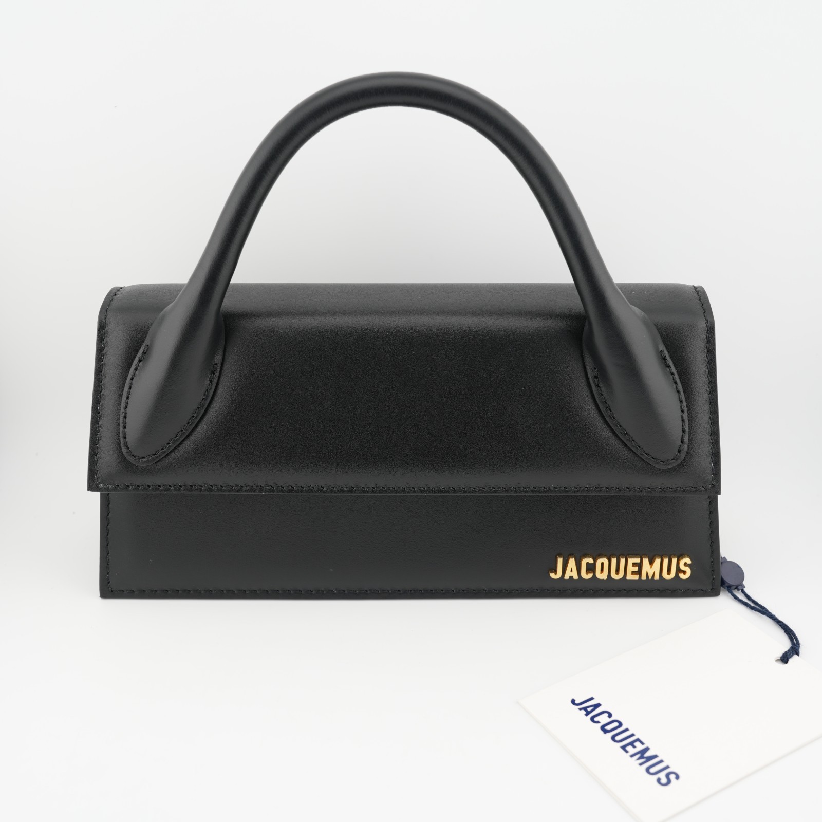* Jacquemus Chiquito Long Black Leather Purse Handbag 213BA004 3000 990