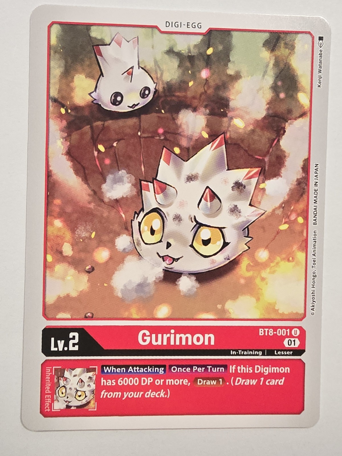 Digimon CCG Gurimon BT8-001 Regular New Awakening Digimon CCG Gurimon BT8-001 Regular New Awakening