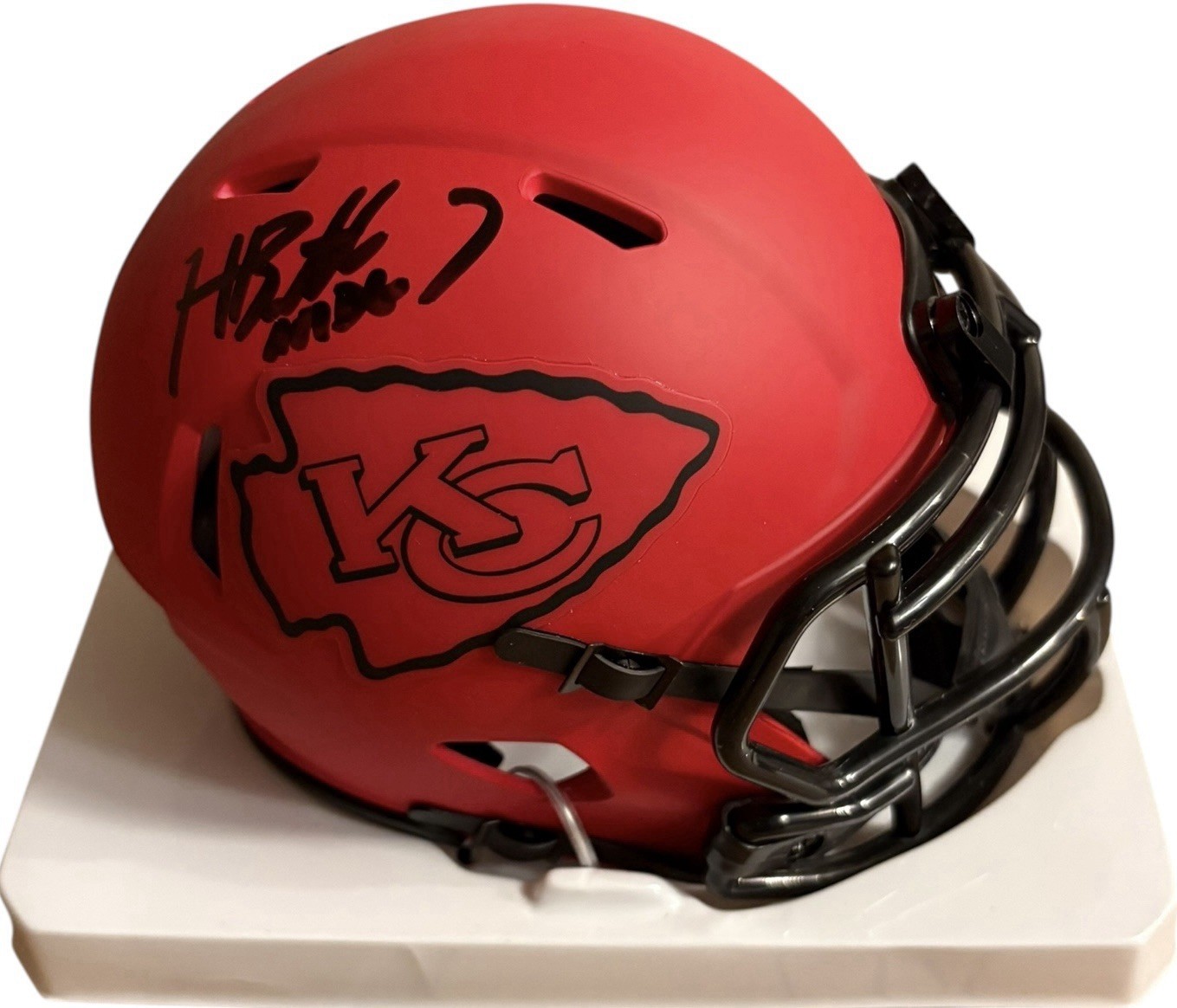 Kansas City Chiefs Harrison Butker Signed Exclusive Rave Mini Helmet JSA Cert Kansas City Chiefs Harrison Butker Signed Exclusive Rave Mini Helmet JSA Cert