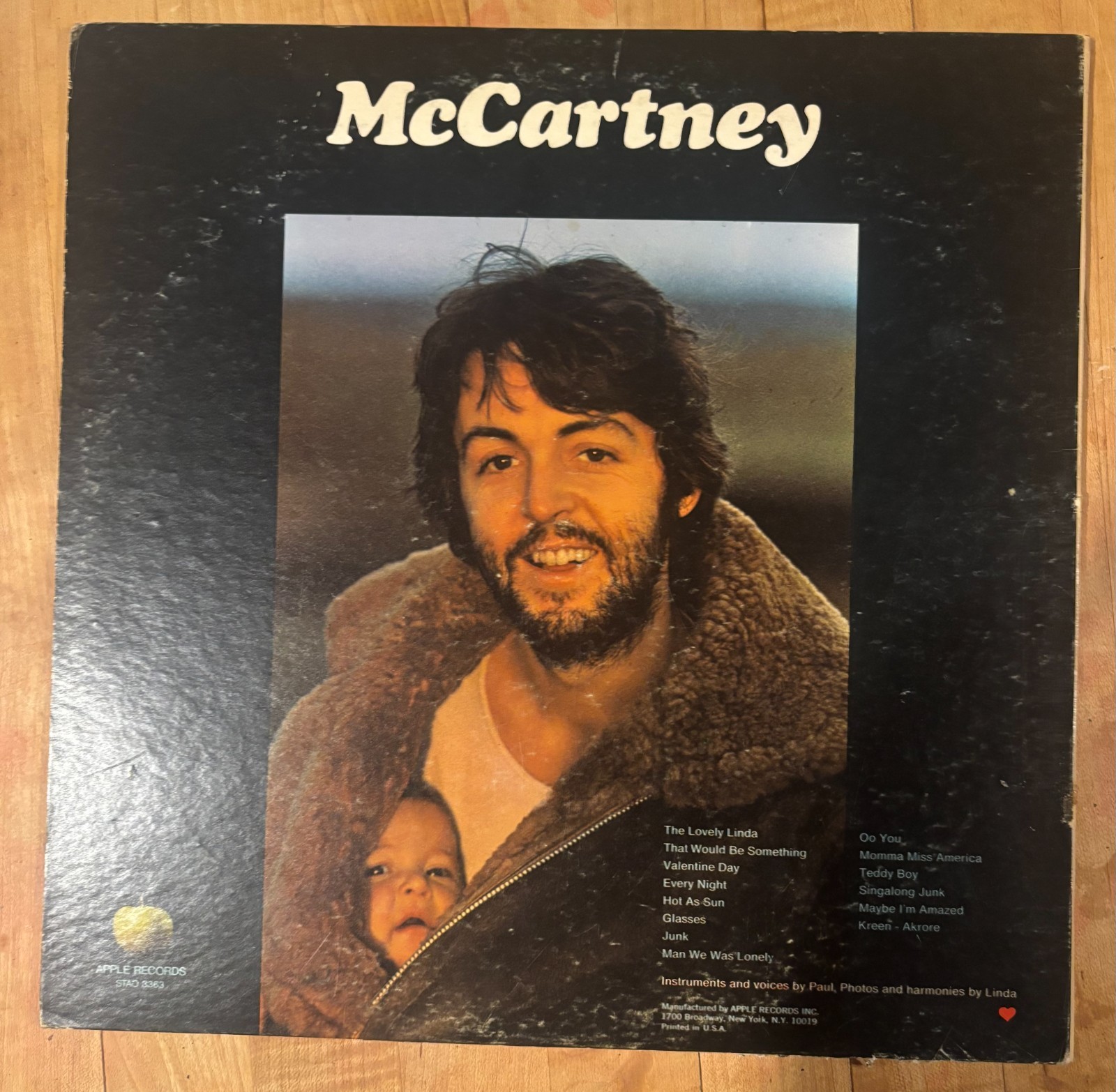 Paul McCartney McCartney LP 1970 Apple STAO-3363 Gatefold Vinyl Tested VG