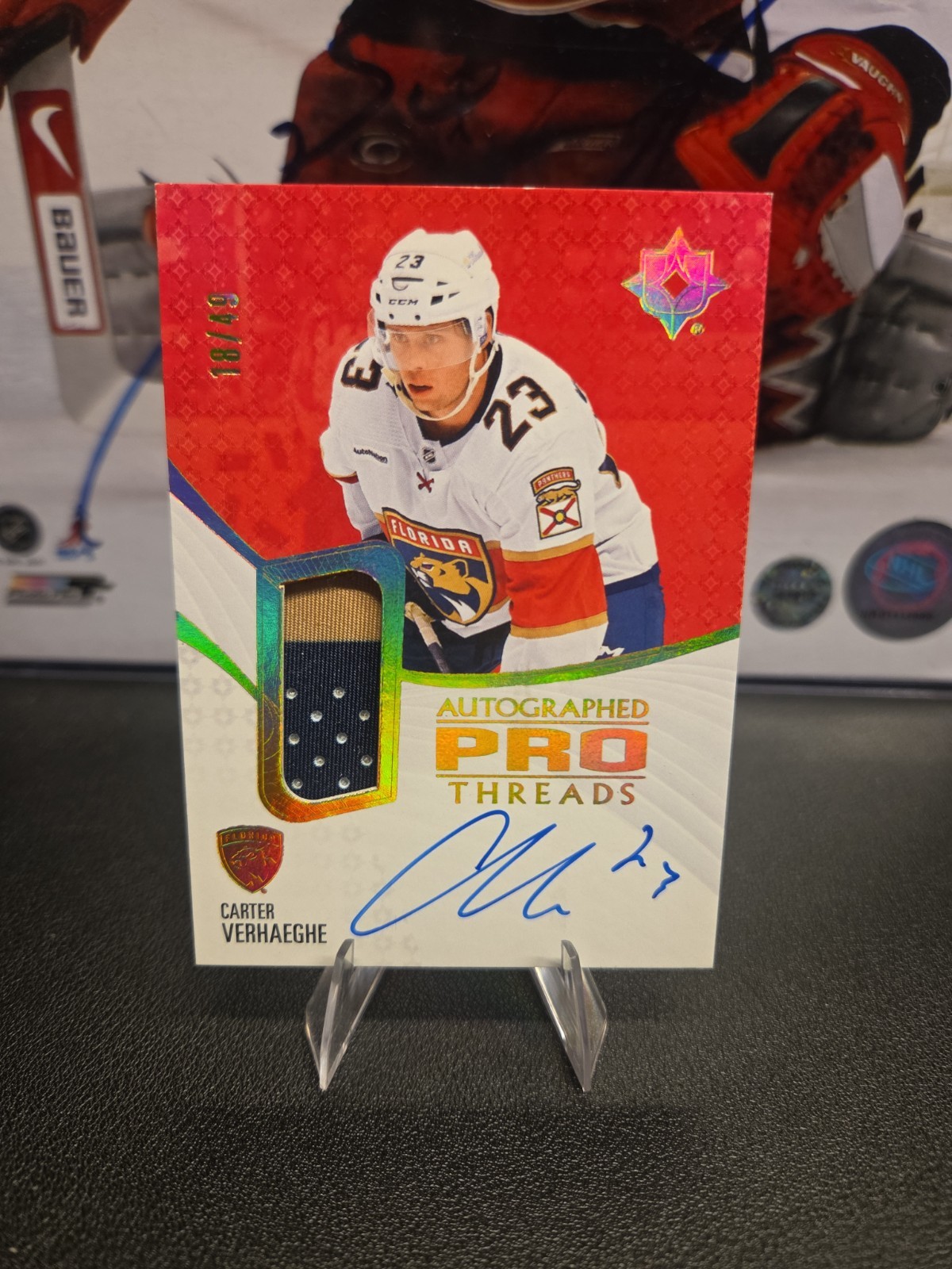 2023 Ultimate Carter Verhaeghe Pro Threads Patch Auto 18/49 #PT-CV Panthers