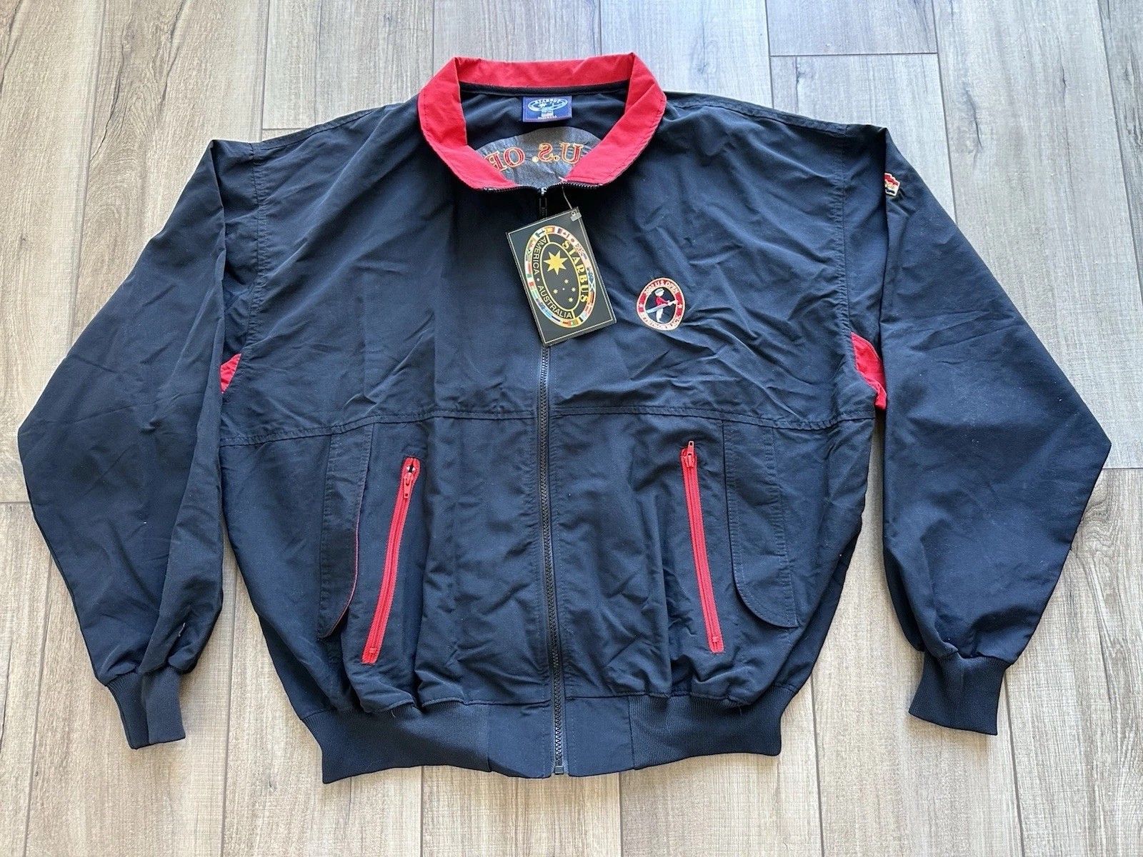 VTG 2002 U.S. Open Bethpage Black Starbus Jacket XL NWT USA Twin Towers Golf