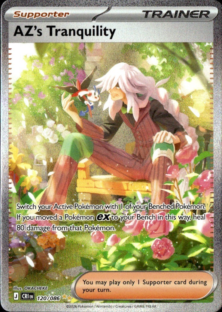 AZ's Tranquility Special Illustration Rare Holo ME04: Chaos Rising NM 120/086 AZ's Tranquility Special Illustration Rare Holo ME04: Chaos Rising NM 120/086