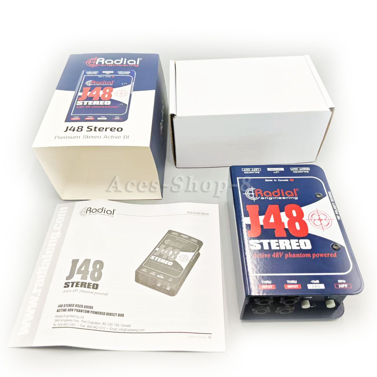 Radial Engineering J48 Active 48V Phantom Powered Direct Box US STOCK