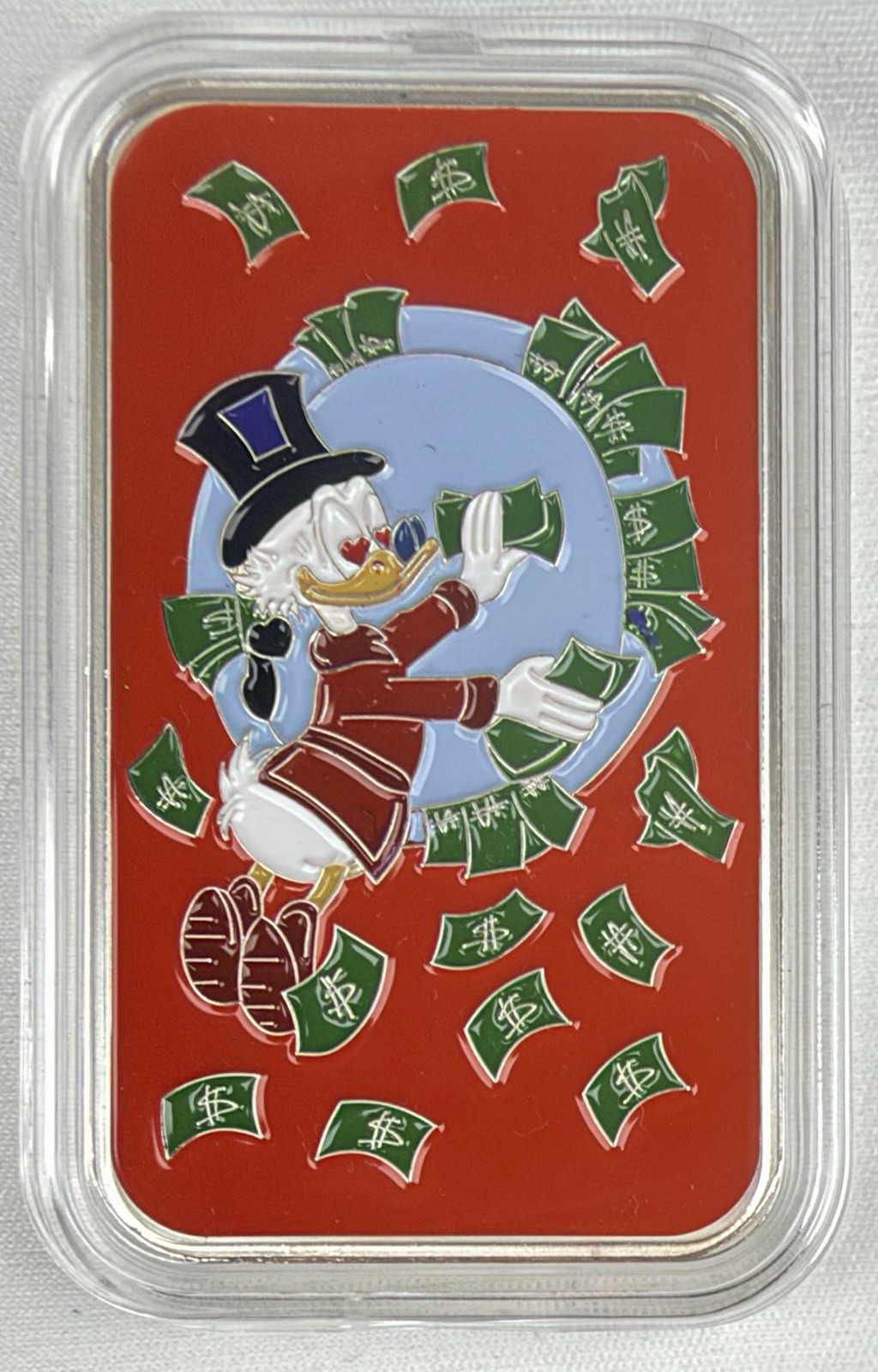 Scrooge Mcduck 1 oz .999 Silver Bar #63/150 in Capsule Scrooge Mcduck 1 oz .999 Silver Bar #63/150 in Capsule