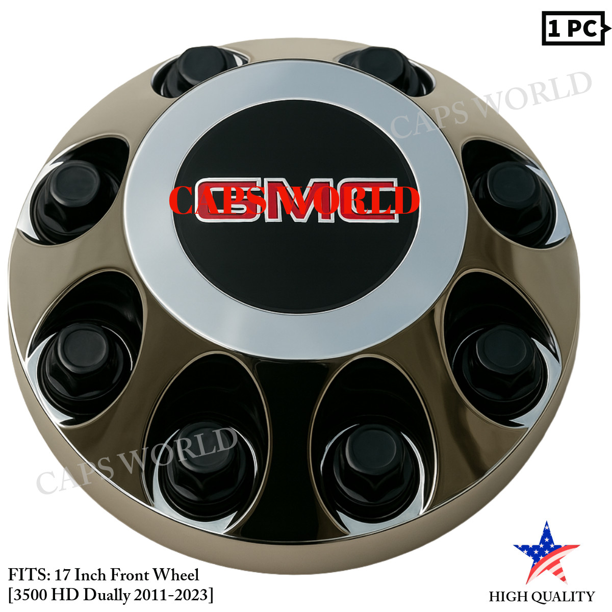 ONE FRONT Wheel Cap for 2011~Current Sierra 3500HD 17