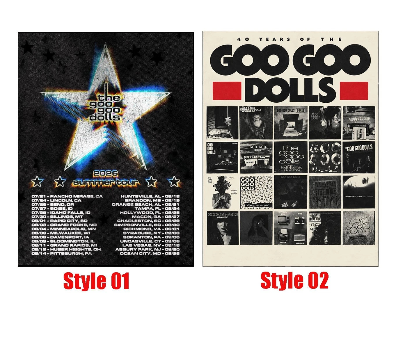 The Goo Goo Dolls Summer Tour 2026 Poster The Goo Goo Dolls Summer Tour 2026 Poster