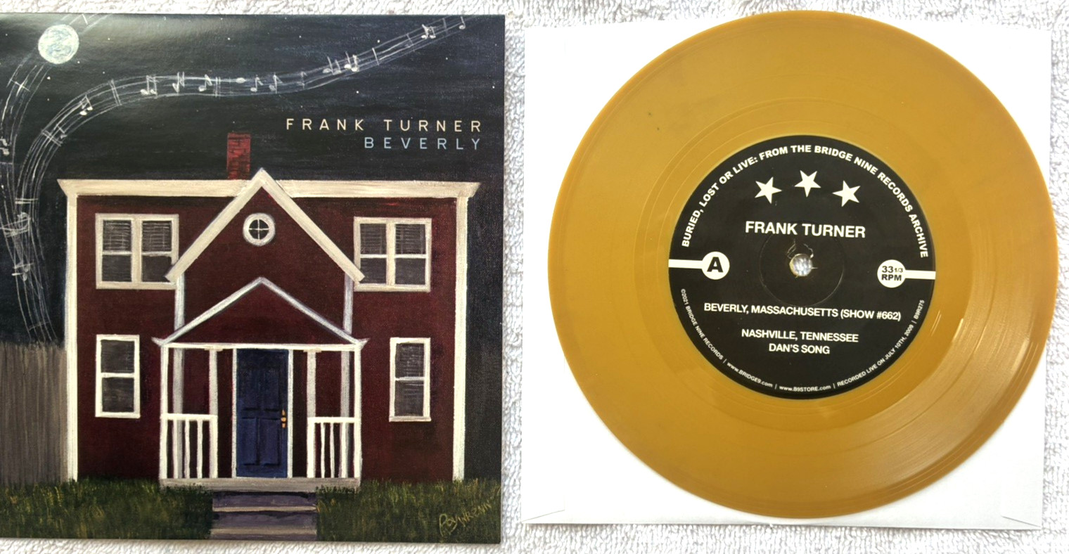 FRANK TURNER: BEVERLY.FOUR TRACK SINGLE.33 1/3. MUSTARD YELLOW VINYL. B9- 2021 FRANK TURNER: BEVERLY.FOUR TRACK SINGLE.33 1/3. MUSTARD YELLOW VINYL. B9- 2021
