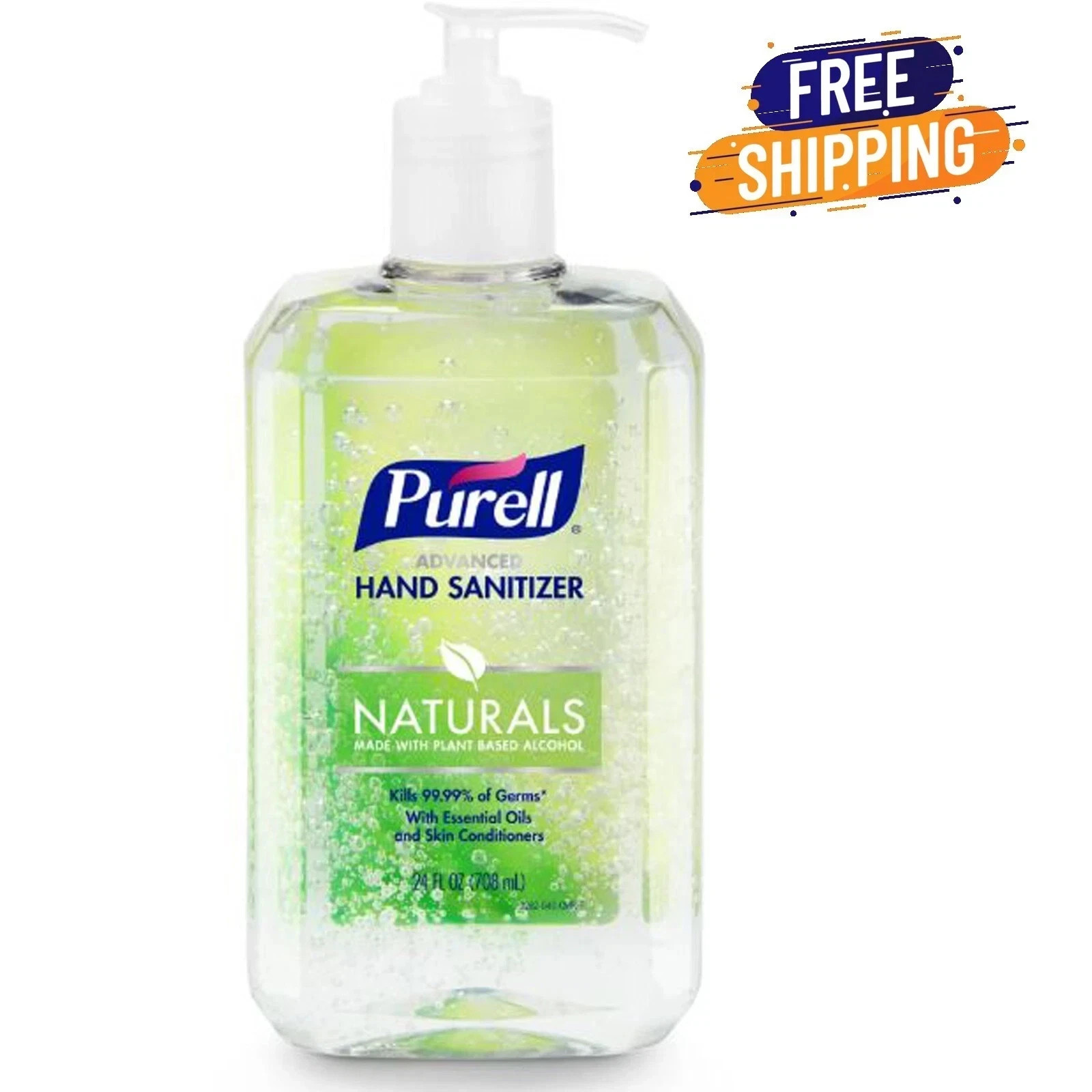 Purell Advanced Hand Sanitizer Gel, Naturals, 24 oz Pump Bottle (Adult) Purell Advanced Hand Sanitizer Gel, Naturals, 24 oz Pump Bottle (Adult)