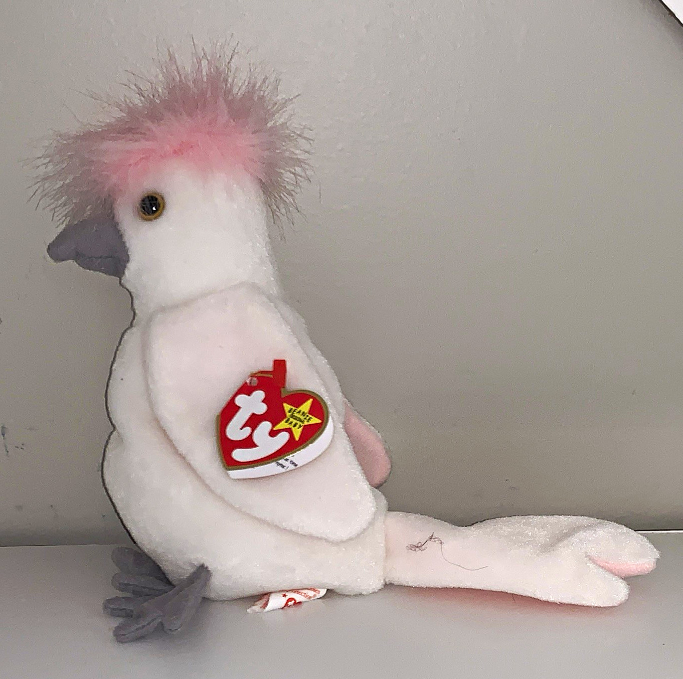 Ty Beanie Babies Kuku White Bird Plush Beanbag Vintage 1997 Ages 3+