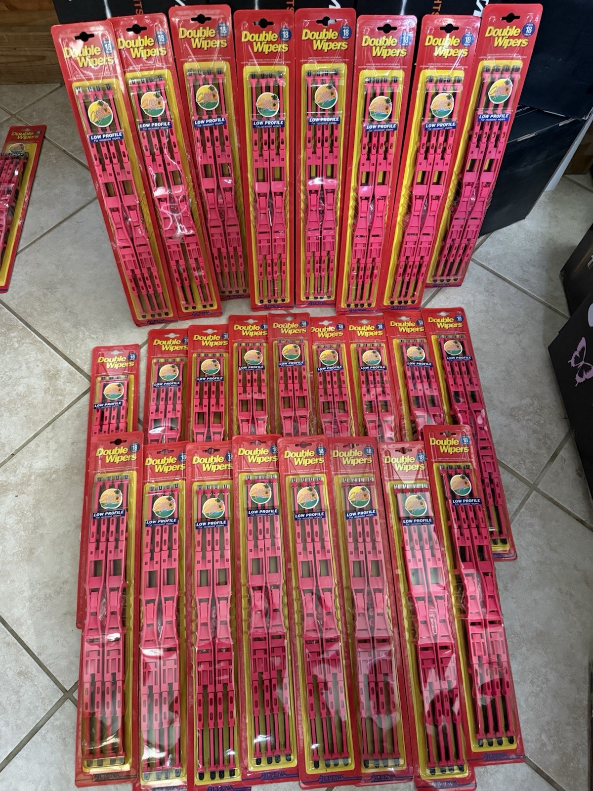 Vtg California Hot Pink Mini Truck Lowrider Double Wipers NOS Mazda S10 16 & 18”