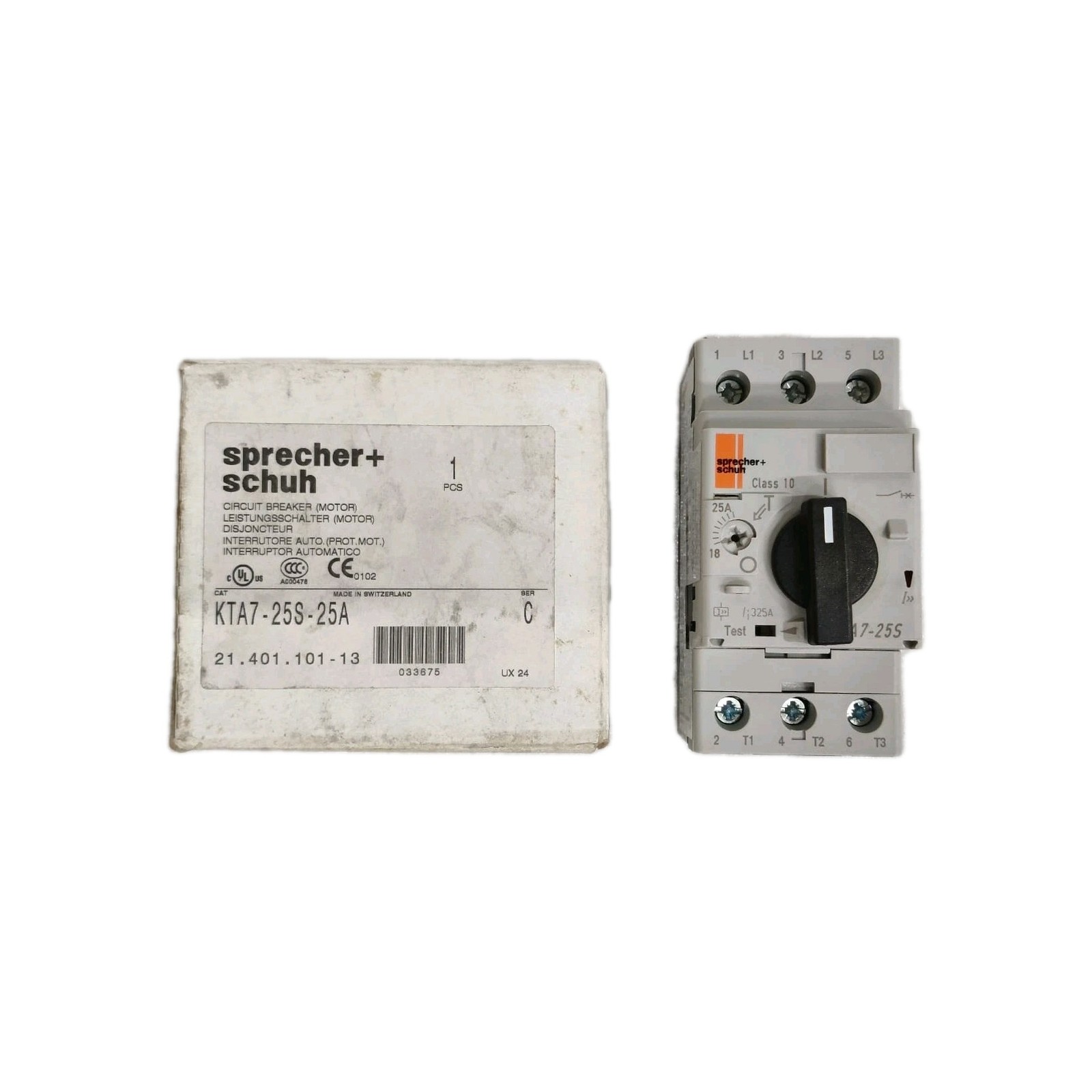 SPRECHER+SCHUH KTA7-25S-25A SER C MANUAL MOTOR STARTER RANGE 18-25A 3P SPRECHER+SCHUH KTA7-25S-25A SER C MANUAL MOTOR STARTER RANGE 18-25A 3P