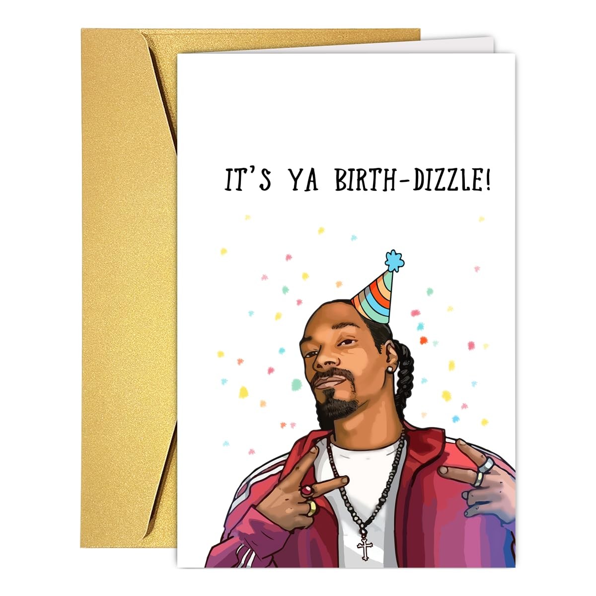RUALOVE Funny Birthday Card, Happy Gift for Hip 8 X 5.3 inches, #3