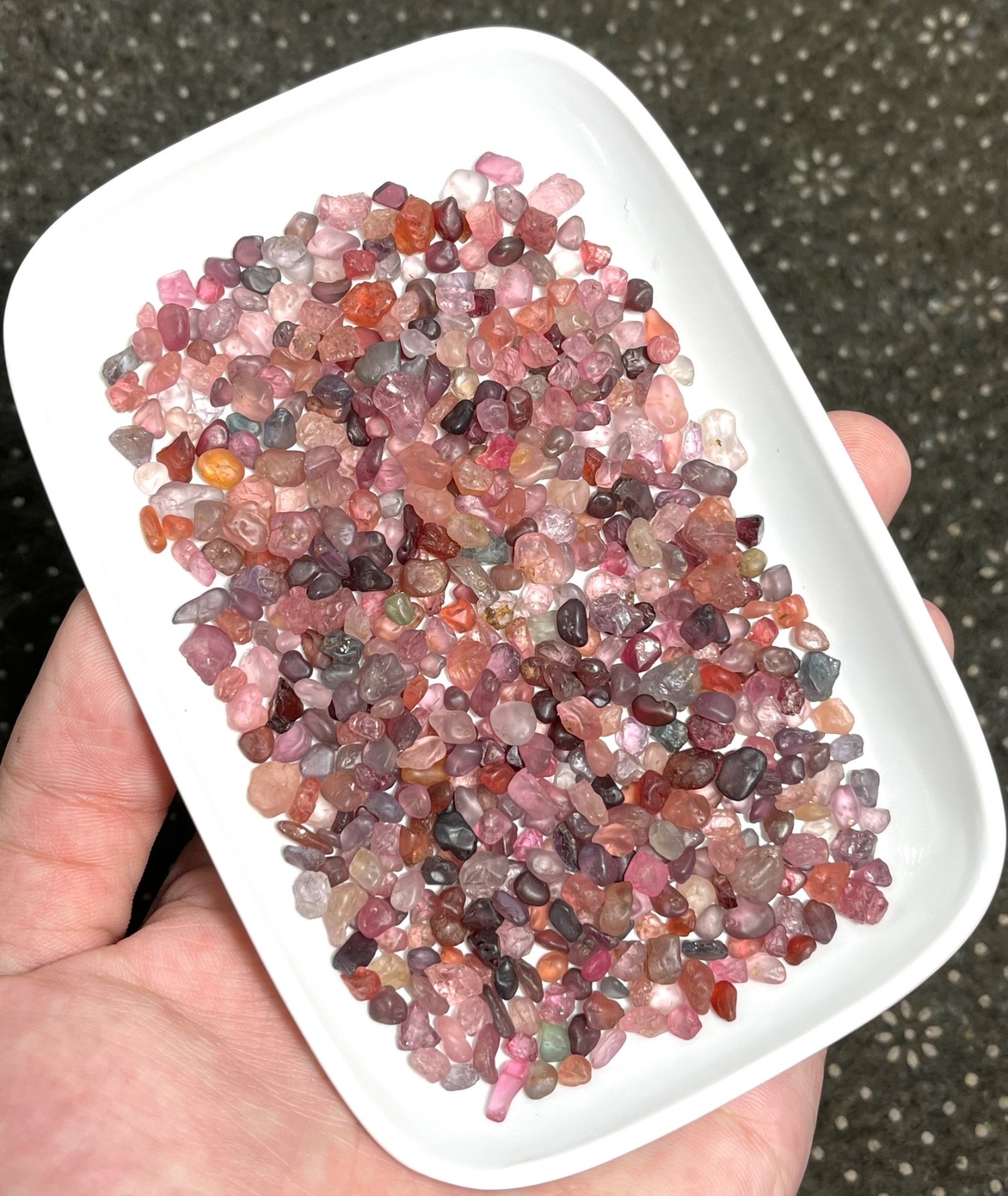 67g Natural Burma Spinel Rough Lot Mixed Color Uncut Gemstone Burmese Parcel