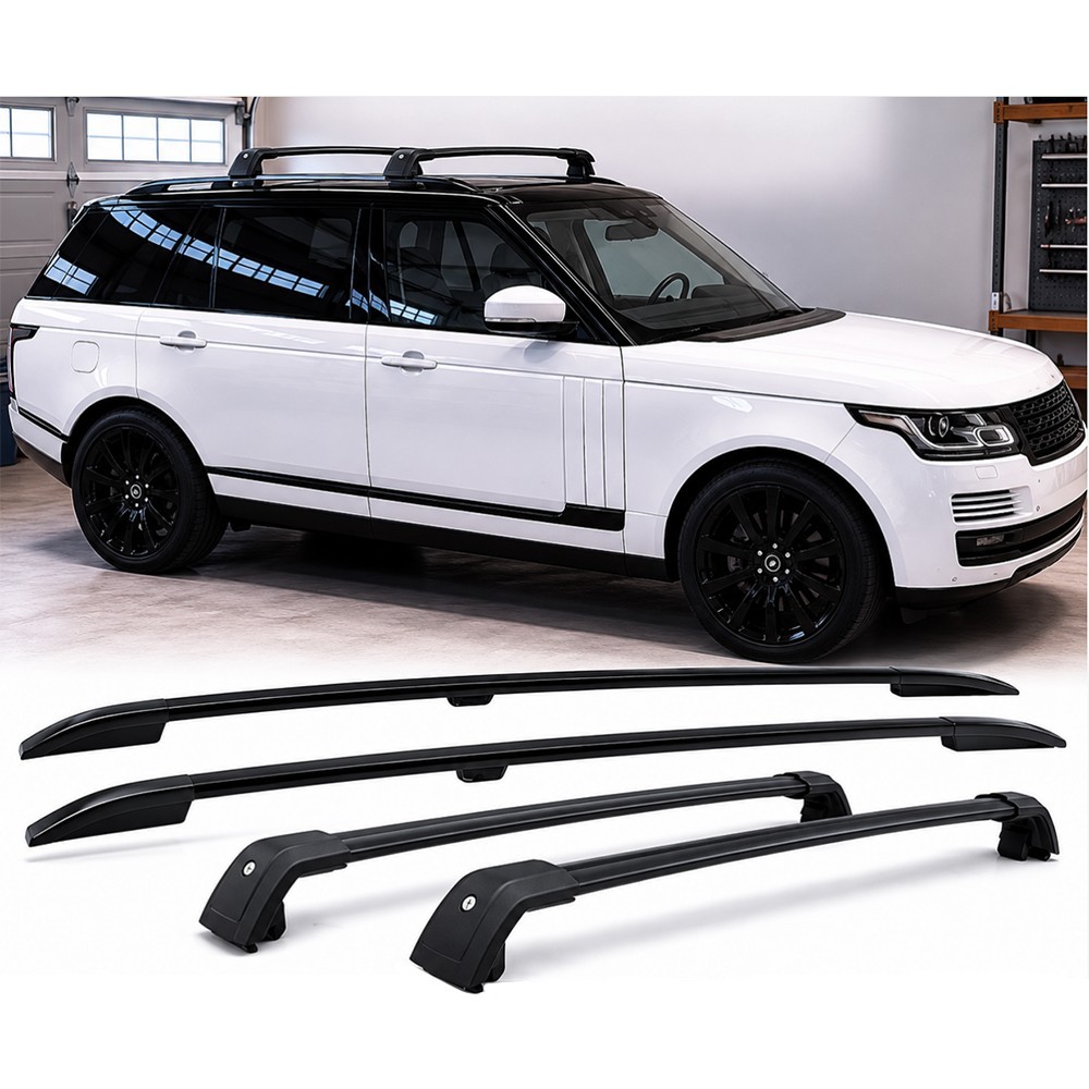 2PCS Roof Rail Rack +2PCS Cross Bars Set Fits LR Range Rover L405 SWB 2013-2021