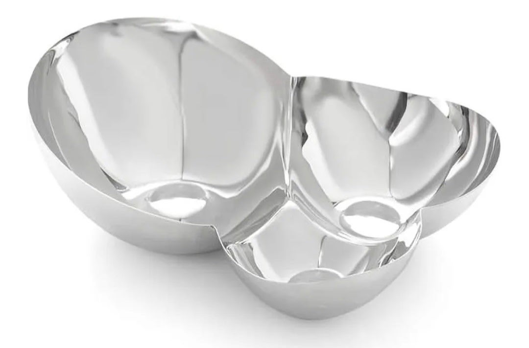 Nambé Pulse Chip Collection Chip & Dip Bowl 7.5”x9.5”x4” Stainless Steel NEW Nambé Pulse Chip Collection Chip & Dip Bowl 7.5”x9.5”x4” Stainless Steel NEW