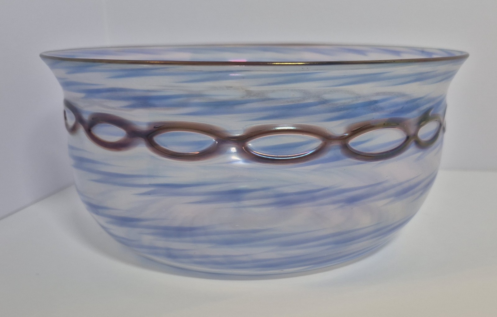 MVM Cappellin Murano Attributed Iridato Fenicio Art Glass Bowl 1682
