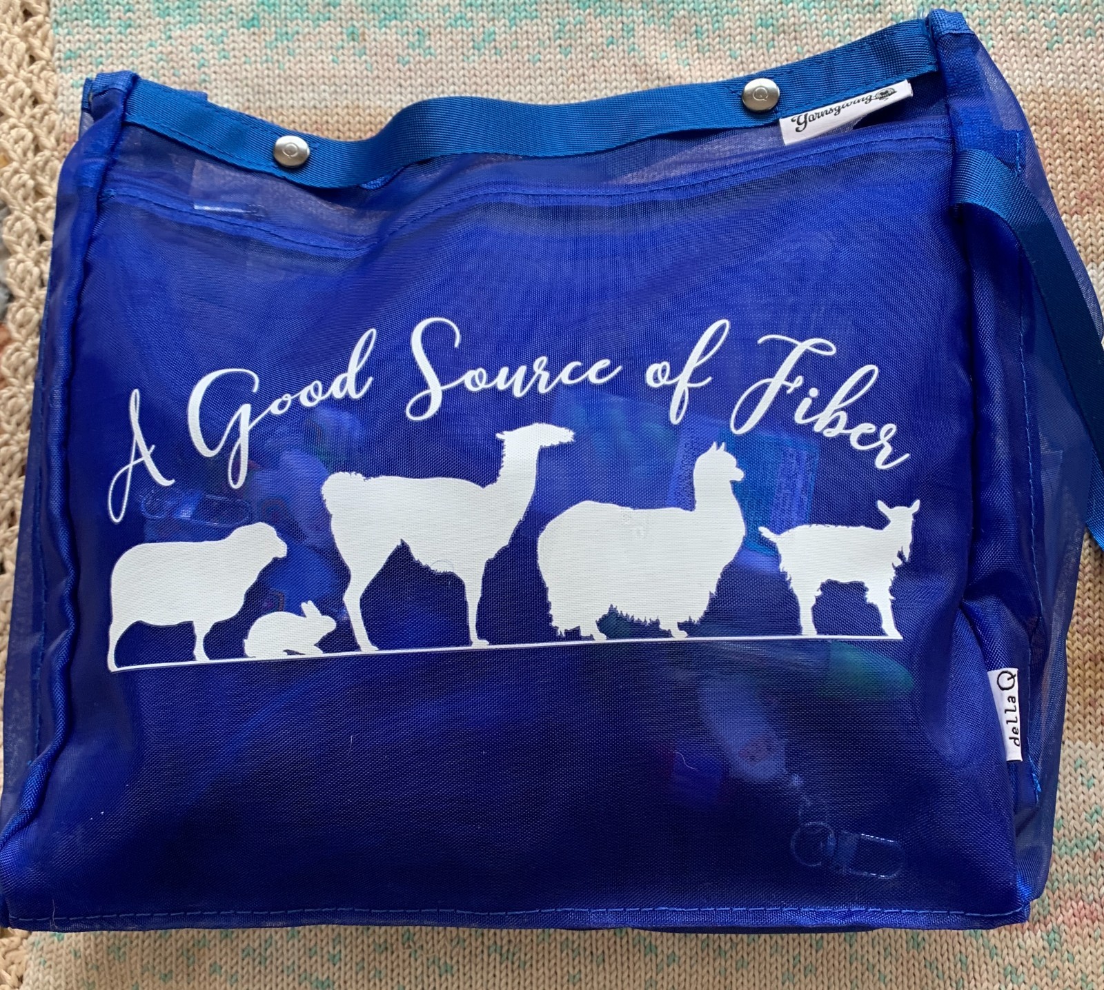 DellaQ Oh Snap Knitting Project Bag; Square Sack