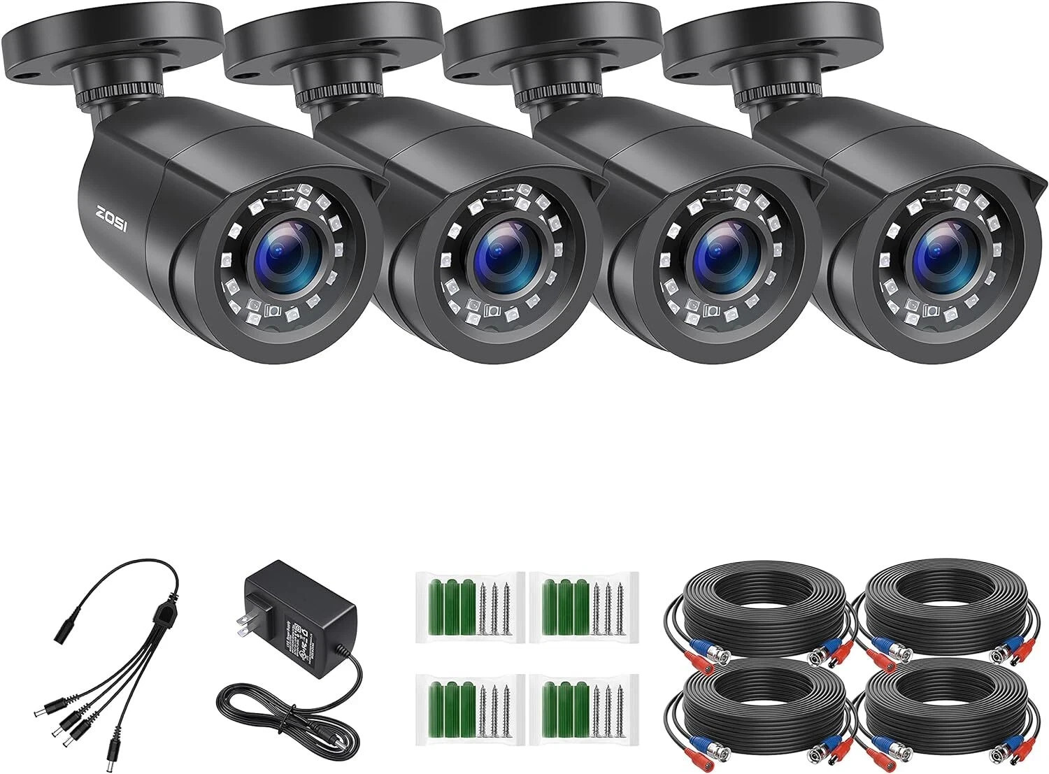 4 Camaras De Seguridad Wifi Exterior 1080P Inalambrica Con Vision Nocturna Video 4 Camaras De Seguridad Wifi Exterior 1080P Inalambrica Con Vision Nocturna Video