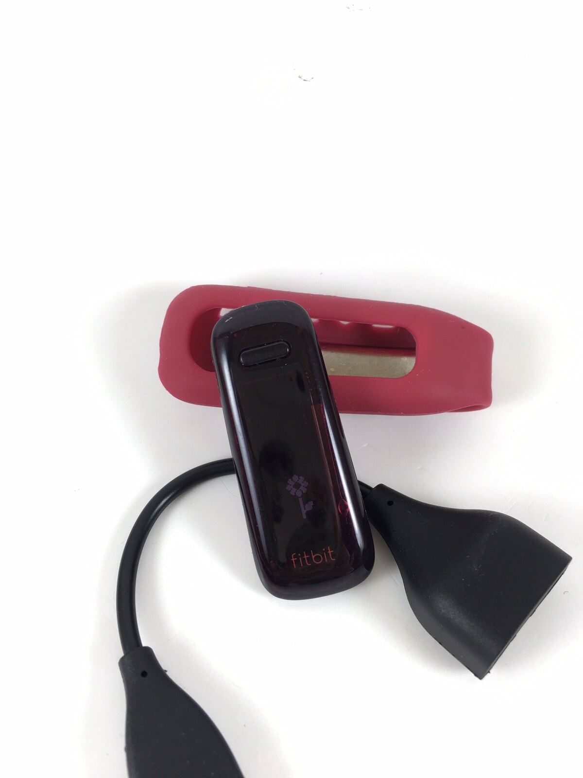 Fitbit One Burgundy, New Battery, Charger, 6.60 firmware