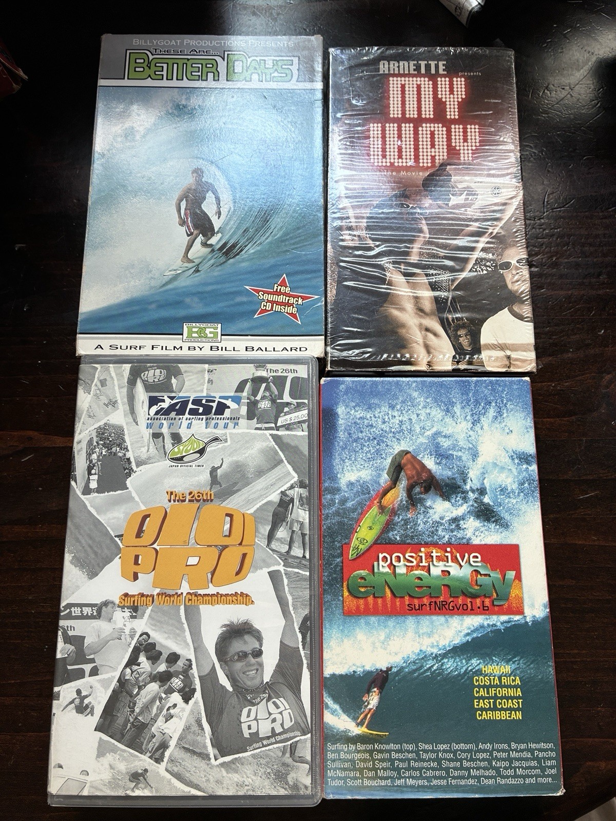 Vintage Surfing VHS Video Lot Billygoat Better Days Positive Energy