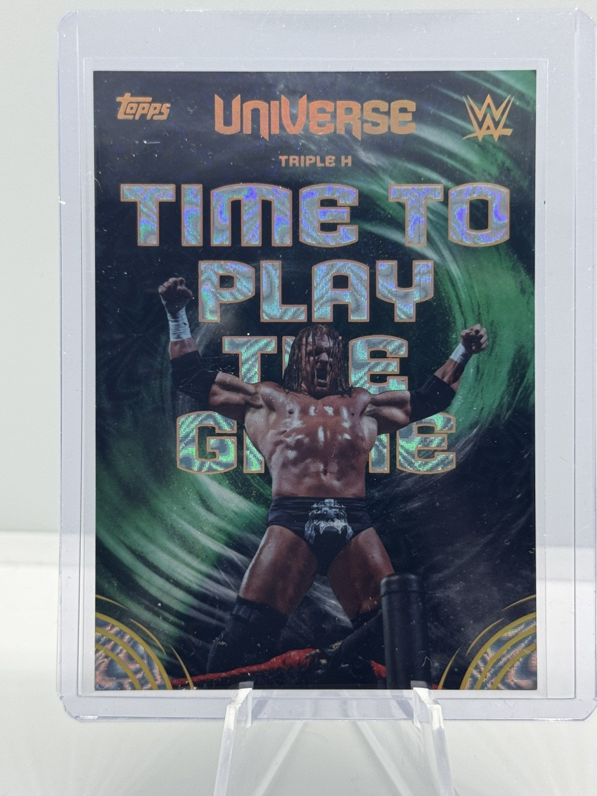 2026 Topps Universe WWE TRIPLE H ECHOES #E-13 Case Hit SSP Time To Play The Game