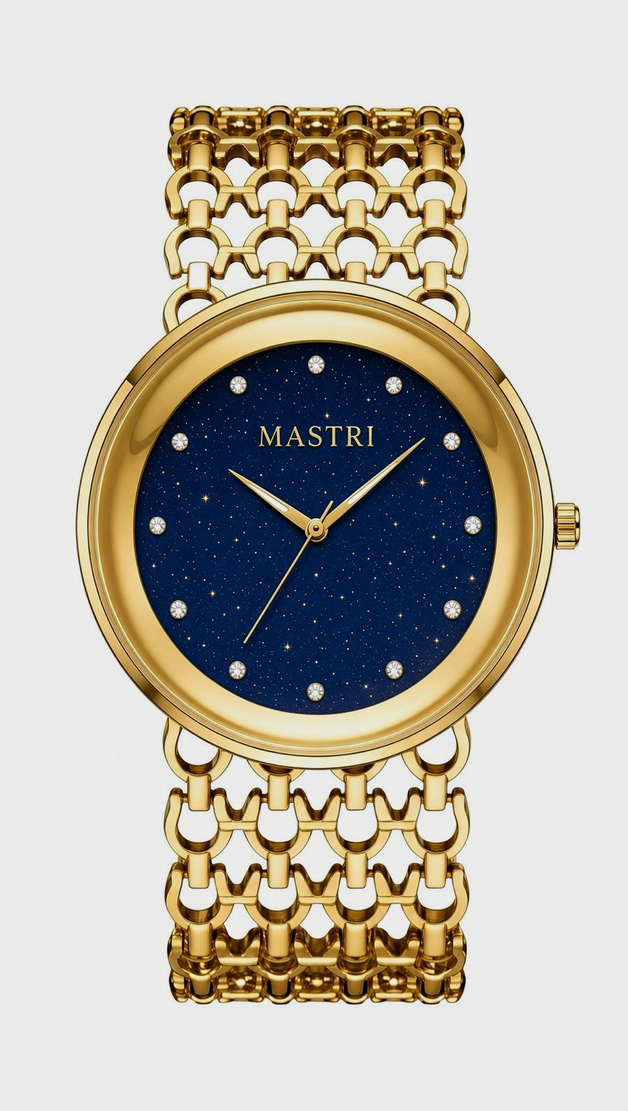 MASTRI Women’s Quartz Dress Watch Gold-Tone Bracelet Blue Celestial Dial MASTRI Women’s Quartz Dress Watch Gold-Tone Bracelet Blue Celestial Dial