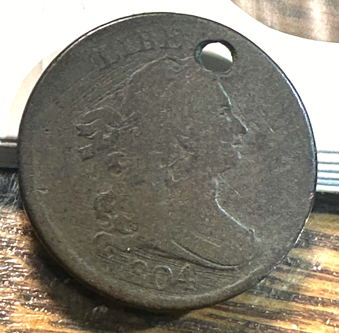 1804 Crosslet 4 No Stems Half Cent Nice Original VG+ Details Nice Planchet CHRC 1804 Crosslet 4 No Stems Half Cent Nice Original VG+ Details Nice Planchet CHRC