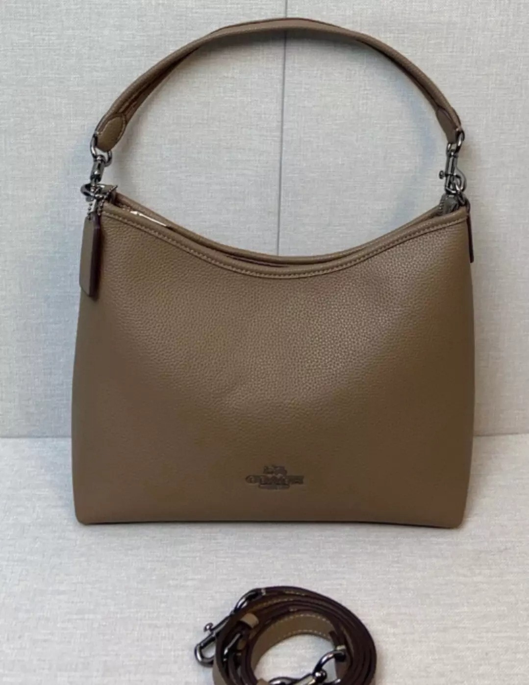 COACH  Laurel Shoulder tote Dark Stone CR148 Outlet NEW