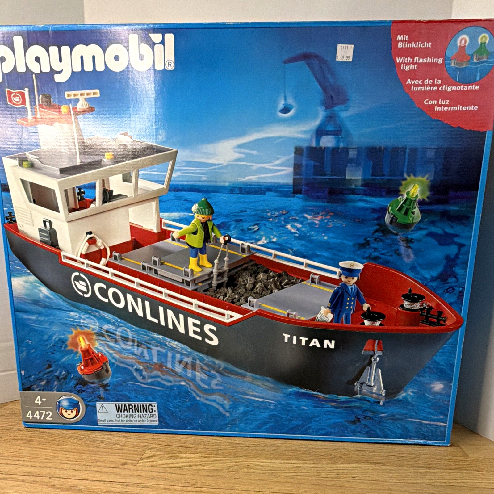 Vintage 2005 PLAYMOBIL 4472 CONLINES TITAN Cargo Ship NEW Factory Sealed