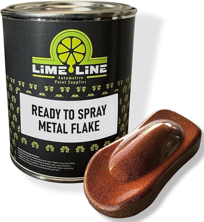 LiME LiNE Orange Iridescent Metal Flake Ready to Spray Automotive Basecoat 1 pt LiME LiNE Orange Iridescent Metal Flake Ready to Spray Automotive Basecoat 1 pt