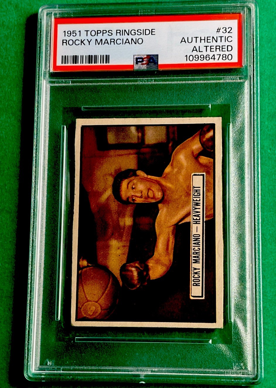 1951 Topps Ringside Boxing #32 Rocky Marciano RC PSA AUTHENTIC ALTERED *CENTERED