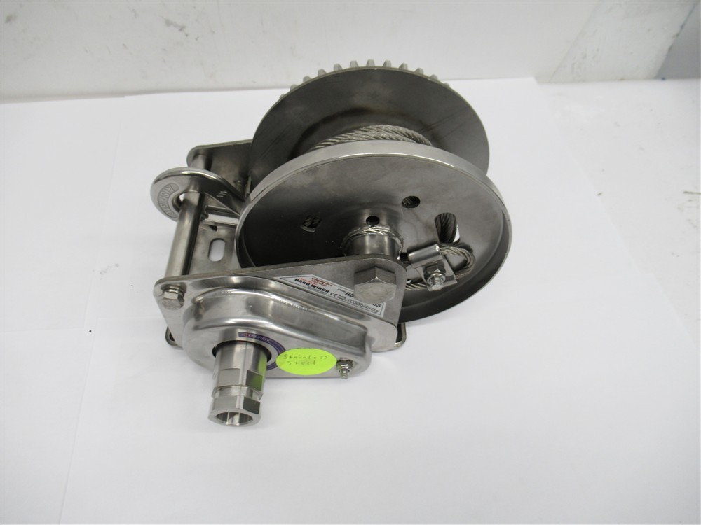 Rock RBW1000SS , Stainless Steel Hand Winch W/Auto Brake (MISSING HANDLE)