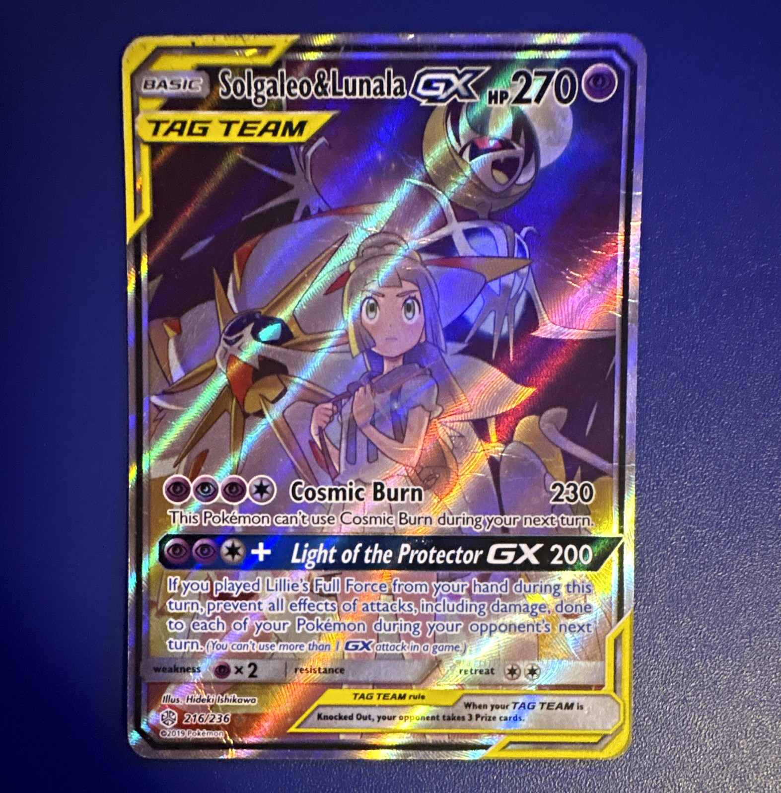 Pokemon TCG Solgaleo & Lunala GX Sm-Cosmic Eclipse Ultra Rare Full Art Holo Pokemon TCG Solgaleo & Lunala GX Sm-Cosmic Eclipse Ultra Rare Full Art Holo